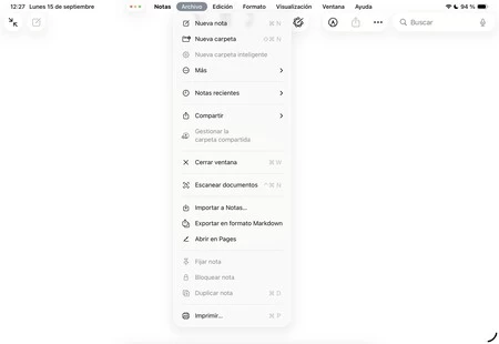 Menu Formato