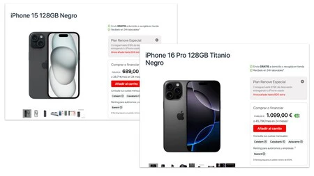 Ofertas del iPhone 15 y restos de stock del iPhone 16 Pro en alguno de los distribuidores oficiales de Apple en España