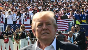 La llegada de Donald Trump a la Ryder de Nueva York convierte el campo de golf en una fortaleza