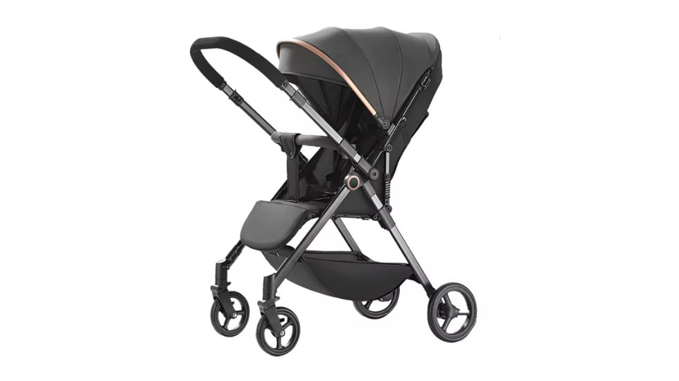 Vista del carro de paseo para bebé con descuento en AliExpress.
