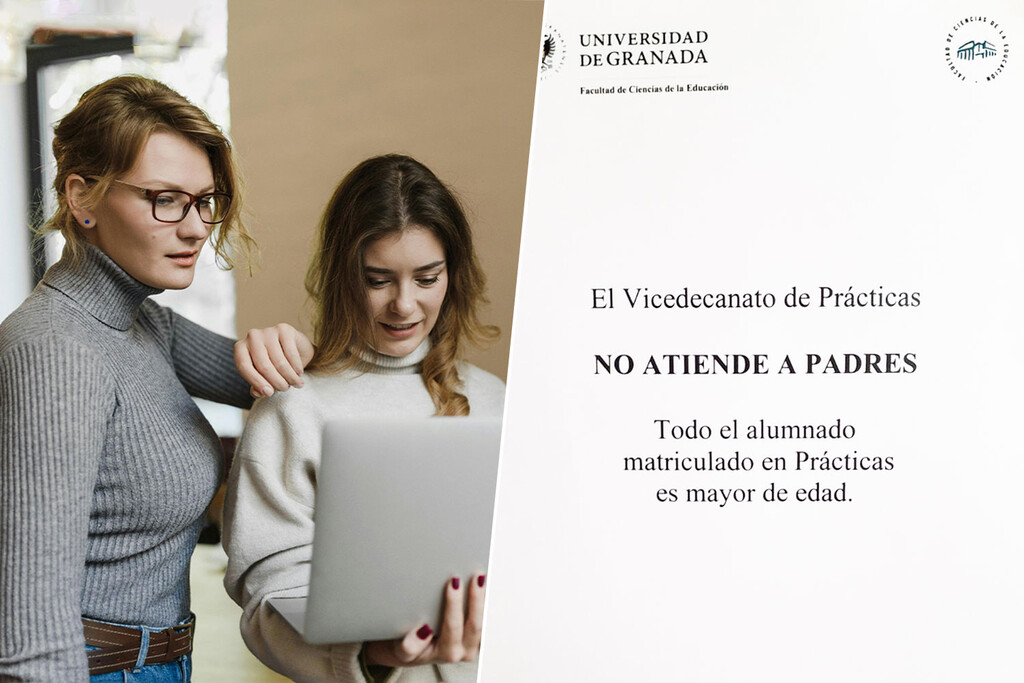 Un cartel en la Universidad de Granada destapa uno de los grandes problemas de la generación Z: los "padres helicóptero"