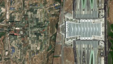 En 2018 era campo a las afueras de Chongqing. En 2025 es la estación de trenes más grande del mundo