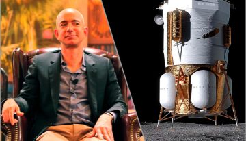 Estados Unidos tiene un plan B para ganarle la carrera lunar a China: cambiar la nave de Elon Musk por la de Jeff Bezos