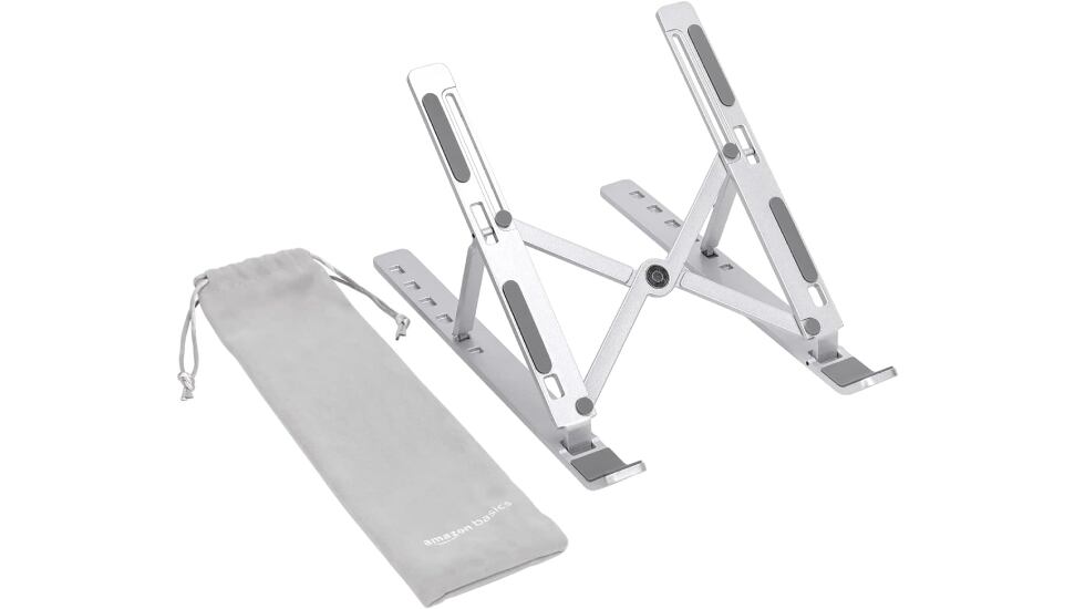 Soporte plegable para portátiles de aluminio anodizado.