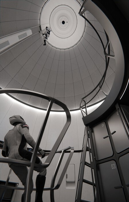 Render del interior de Starship HLS