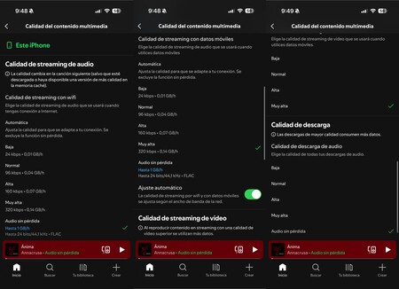 Configura Calidad
