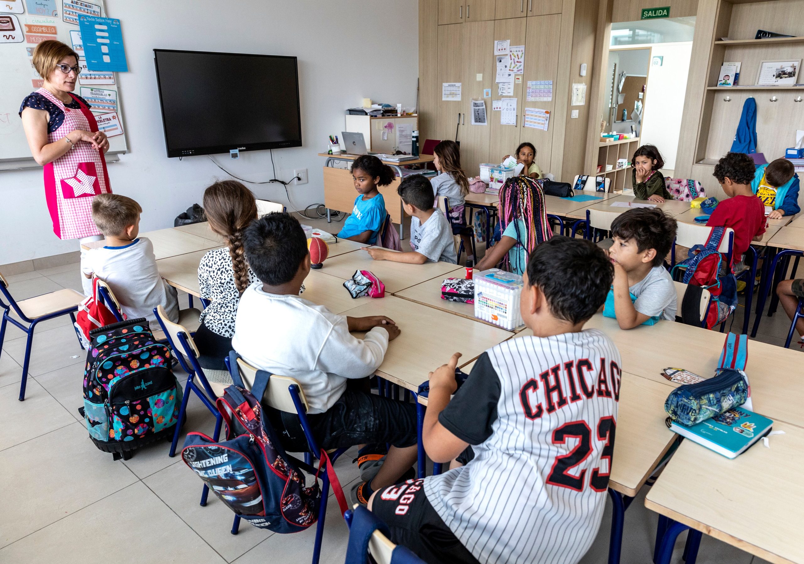 Clase en un colegio público de Valencia en 2023.