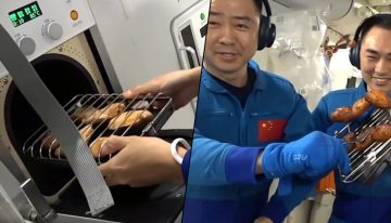 Unos astronautas chinos han logrado lo impensable en el espacio: darse un festín de pollo asado