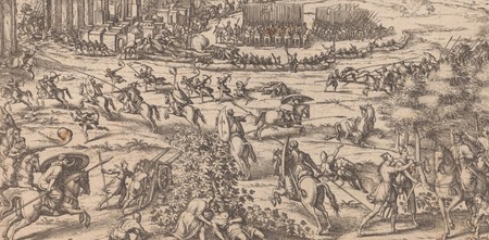 Salida Del Enemigo De La Goleta Hogenberg