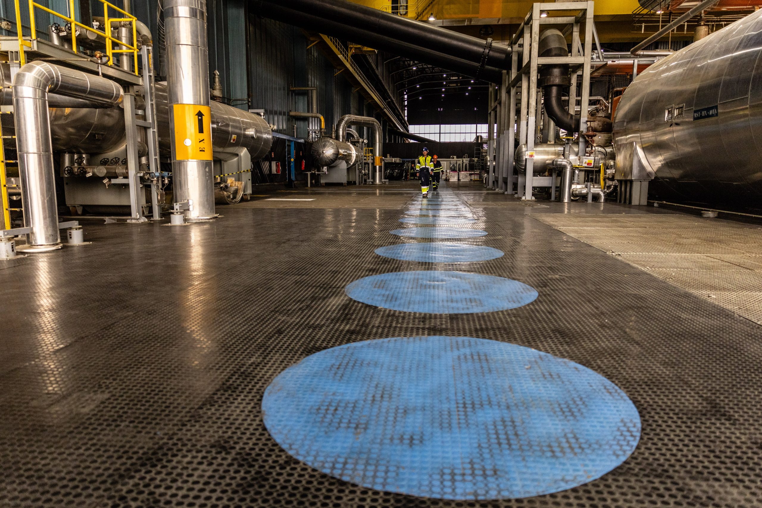 Sala de turbinas de la central nuclear de Almaraz.