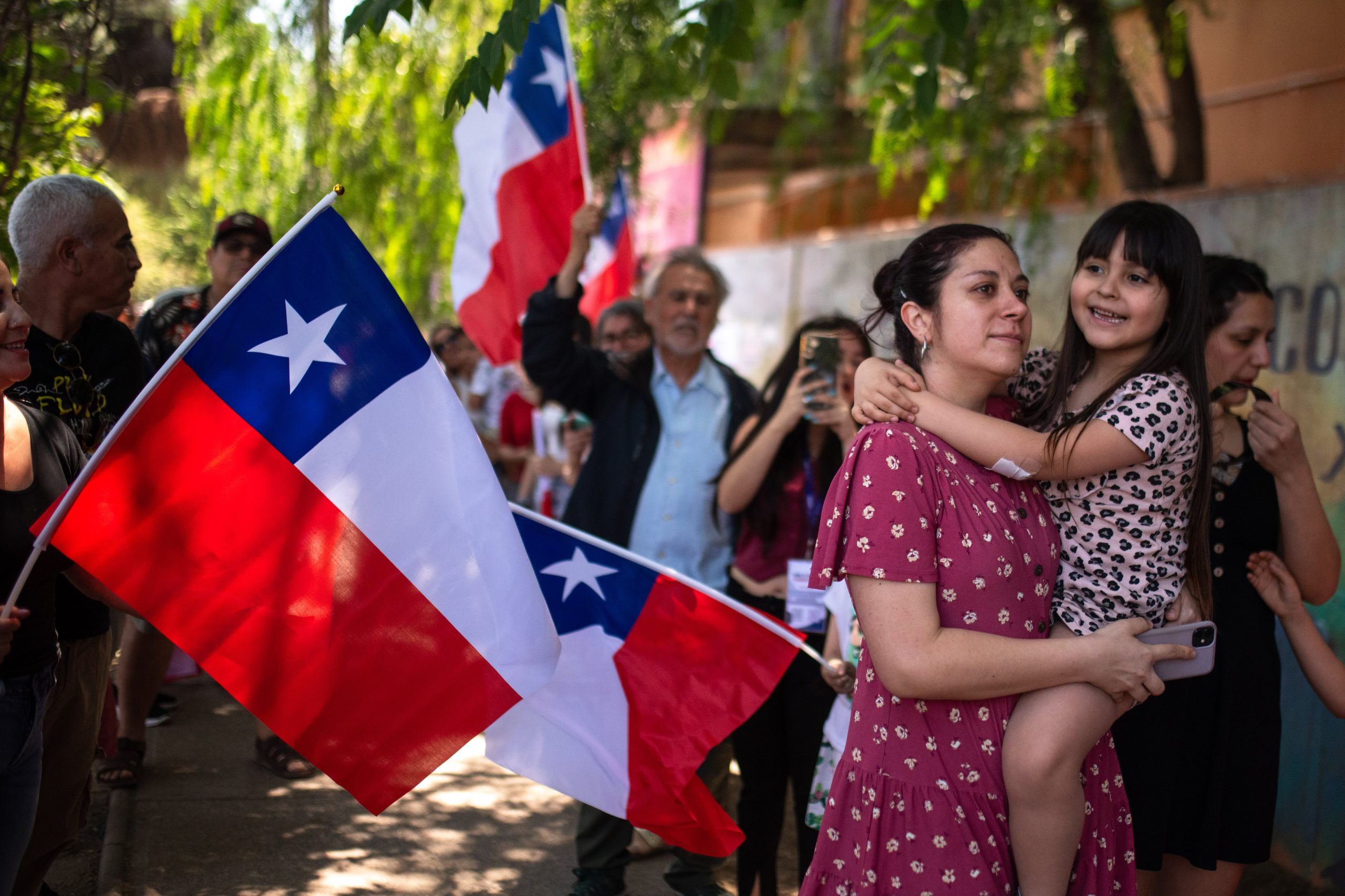 Votantes en la comuna de Conchali.