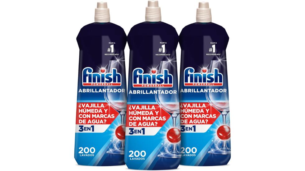 Vista del los abrillantadores para el lavavajillas con descuento en Amazon.