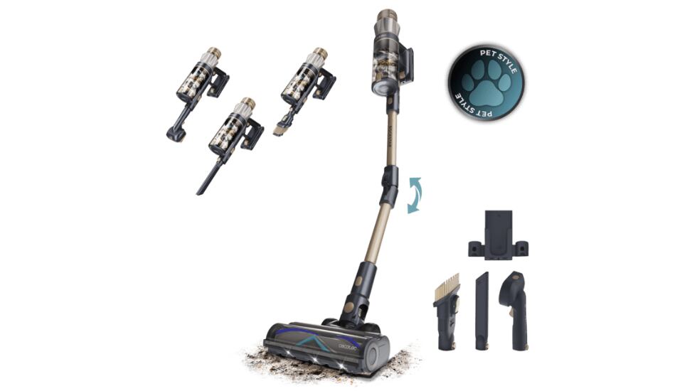 Vista de la aspiradora sin cable con descuento en Cecotec.