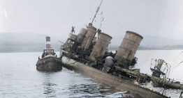 En 1919 los alemanes decidieron hundir toda su flota en el Mar del Norte. El acero de esos barcos terminó en el espacio
