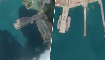 Imágenes por satélite han revelado que China ha juntado sus portaaviones más importantes. Y eso solo puede significar una cosa