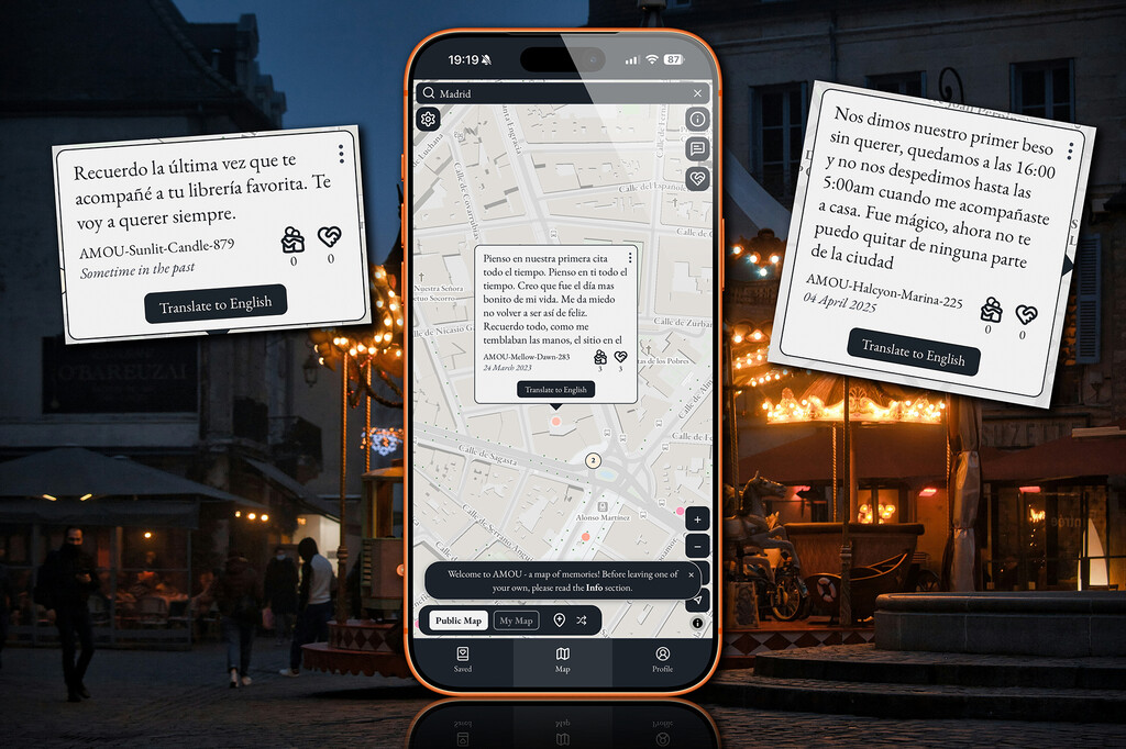 Este mapa se está llenando de mensajes de amor y recuerdos anónimos y es imposible no pararse a leerlos. Quizás haya uno para ti.