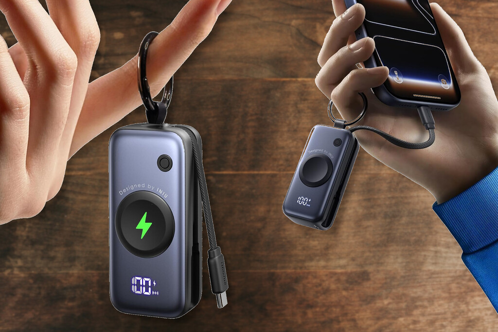 Lo útil de esta batería no está en cargar tu iPhone, sino en hacerlo con el Apple Watch y llevarla colgada en un llavero 