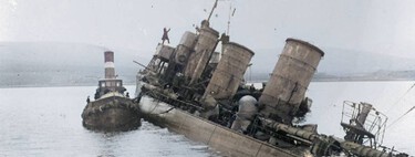 En 1919 los alemanes decidieron hundir toda su flota en el Mar del Norte. El acero de esos barcos terminó en el espacio