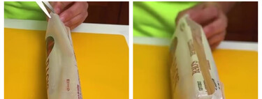 Es un gesto casi absurdo, pero es la mejor manera que hay para abrir y guardar los paquetes de espaguetis en la despensa