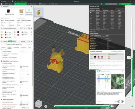 Laminado con una impresora con doble extrusor. La diferencia es notable | Imagen: Xataka