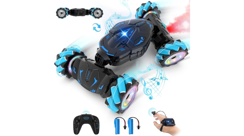 Coche teledirigido con luz y espray.