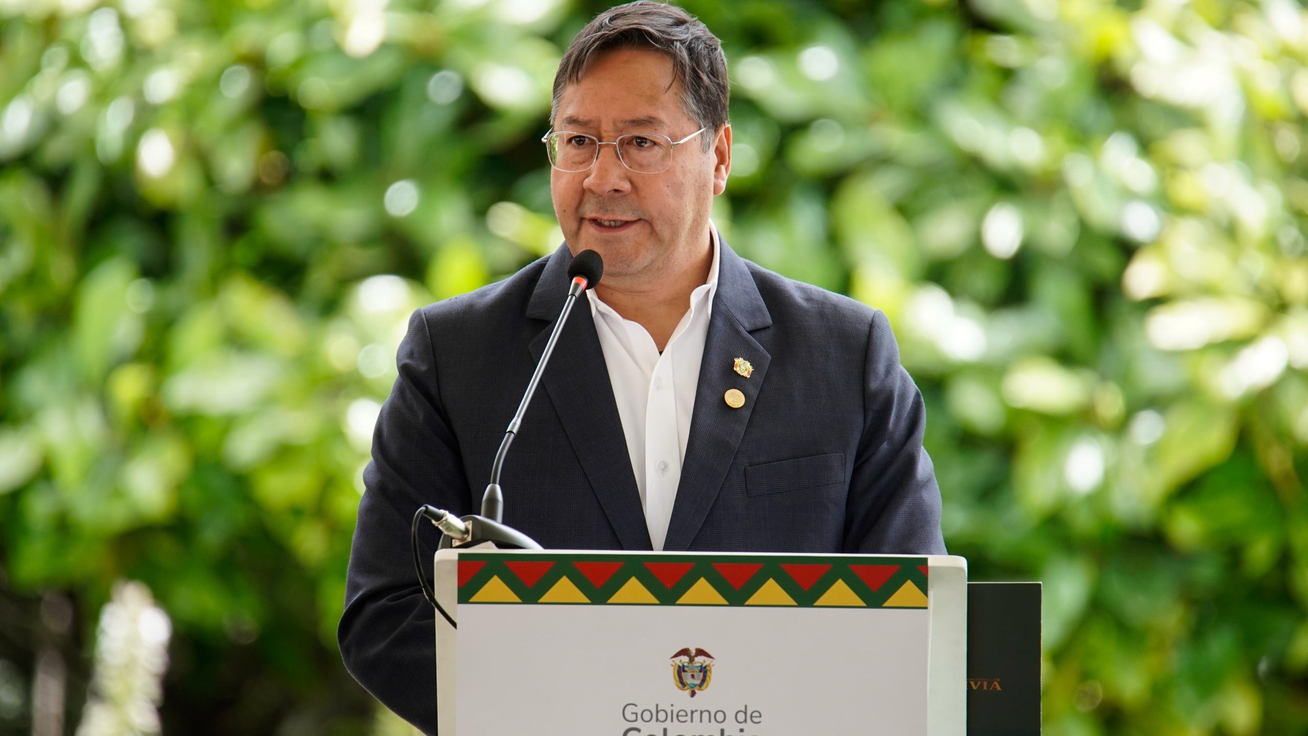 El expresidente de Bolivia Luis Arce durante la Cumbre de Países Amazónicos.