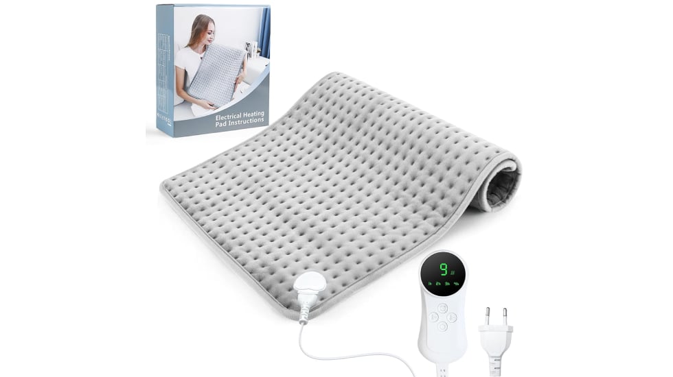 Manta eléctrica lumbar con nueve ajustes de temperatura.