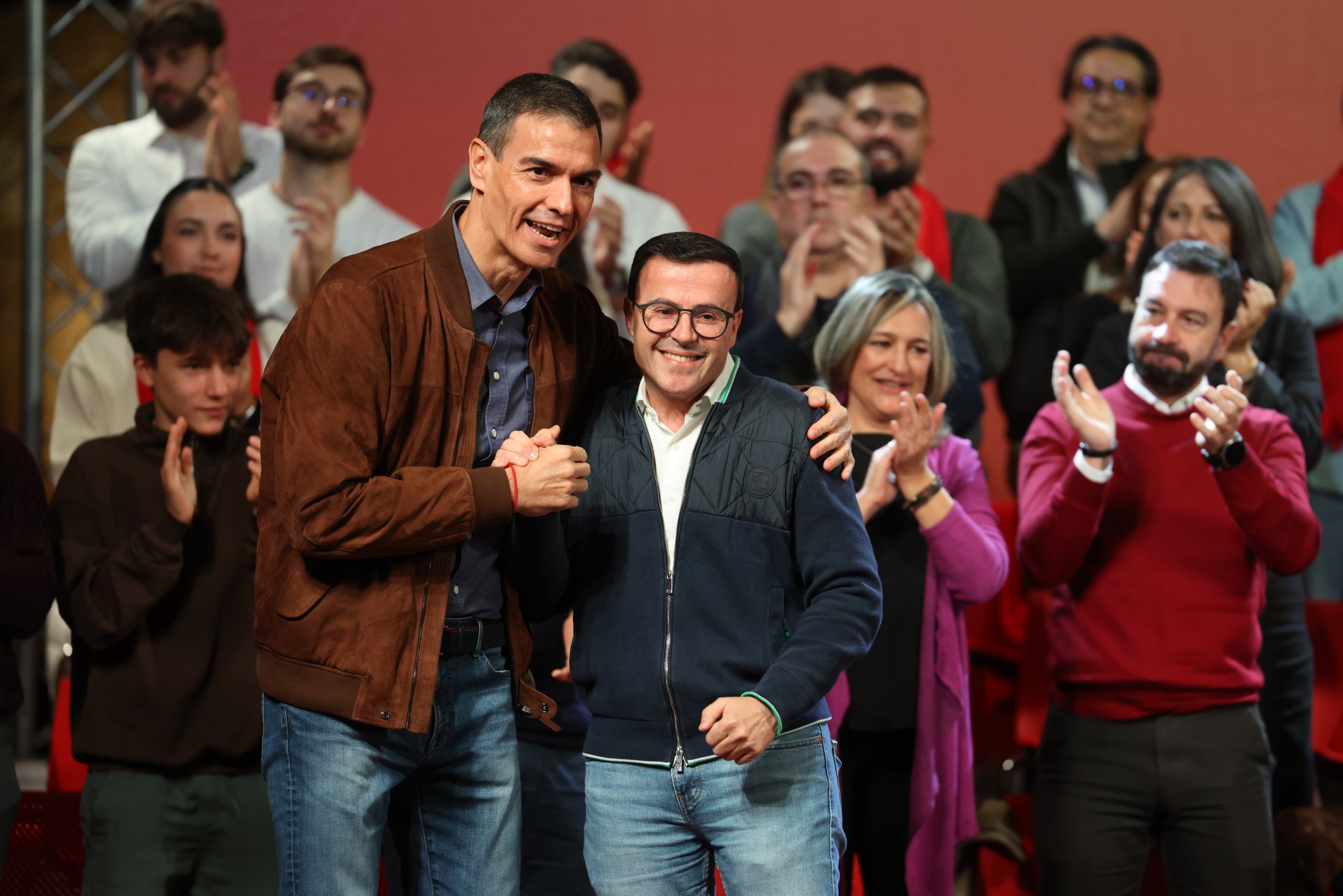 El presidente del Gobierno, Pedro Sánchez, regresa a Extremadura junto candidato socialista a las elecciones de Extremadura, Miguel Ángel Gallardo.