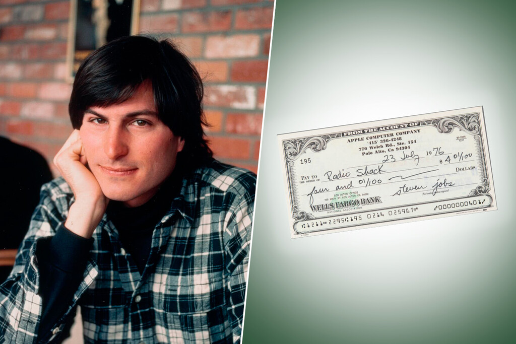 Steve Jobs no podía ni financiar la publicidad de Apple, así que firmó un cheque... que ahora vale 12.000 veces más que su precio original