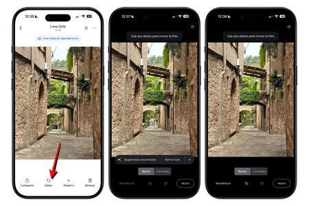 Eliminar Objetos Google Fotos