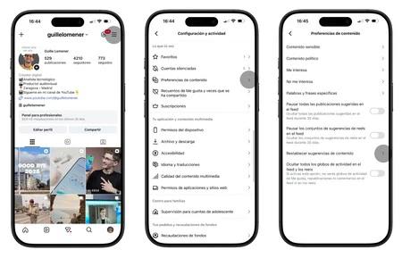 Restablecer Contenido