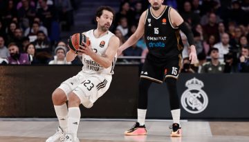 El Madrid remonta 14 puntos para brindarle una victoria a Sergio Llull en su partido 1.200 con la camiseta blanca
