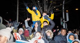 La cabalgata de Madrid vista desde la escalera gigante de la familia Arbizu Rodríguez