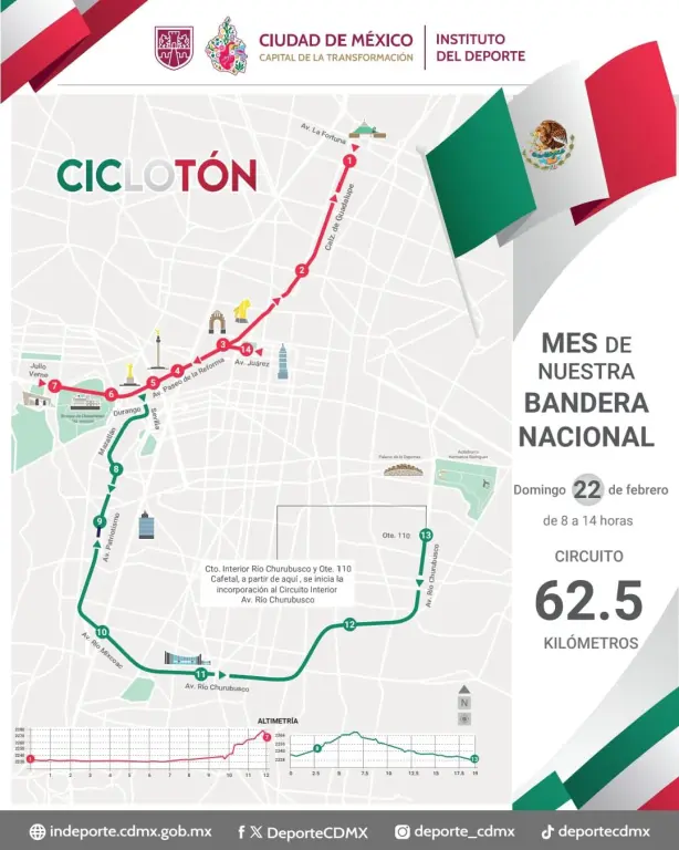 Ciclotón CDMX febrero 2026: ruta, horario y detalles para rodar este domingo 22