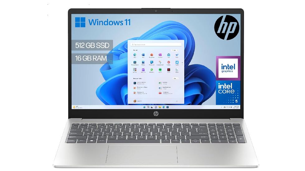 Ordenador portátil HP de 15,6 pulgadas.