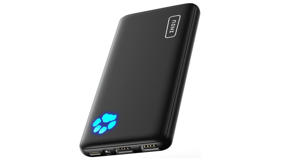 Batería externa plana con carga rápida de 10.000 mAh.