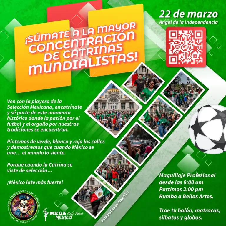 Catrinas Mundialistas en CDMX: ruta y hora del desfile de este domingo 22 de marzo