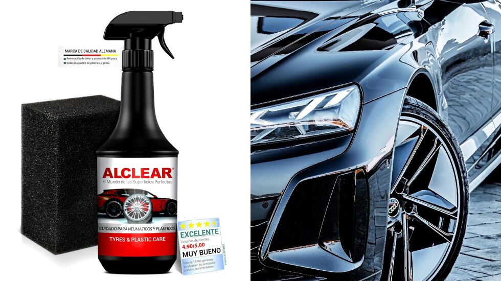 El espray abrillantador incluye una esponja con la que aplicarse.