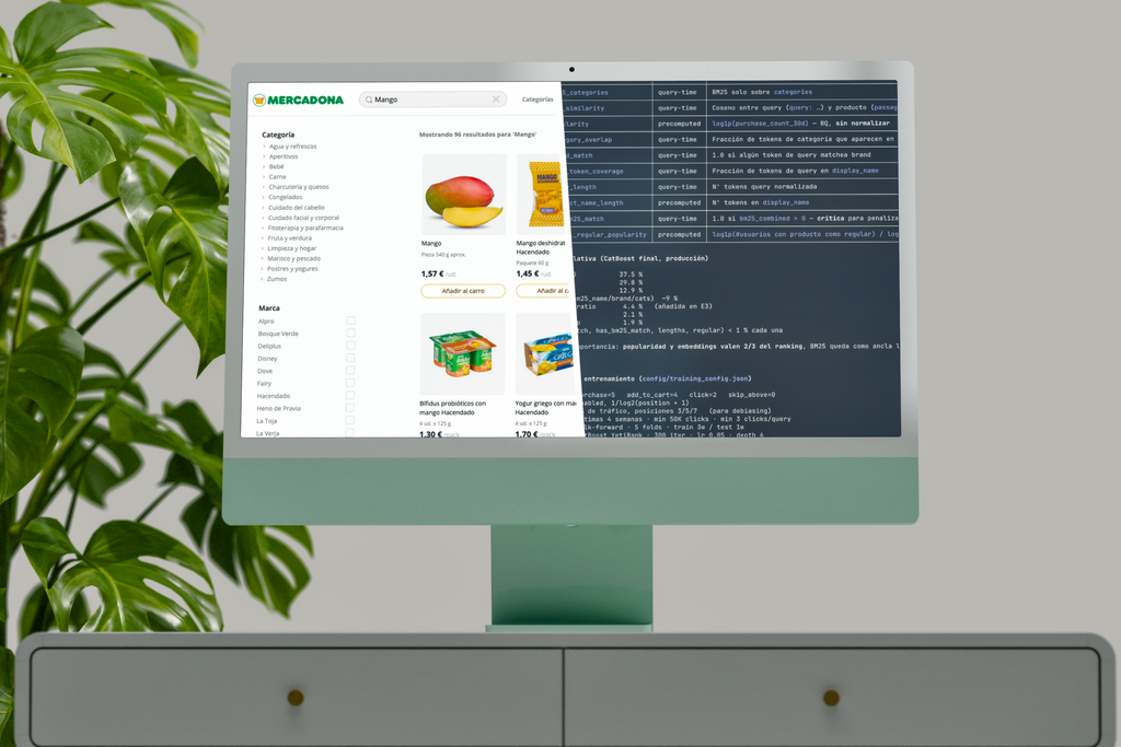 Mercadona se ha deshecho de su buscador y lo ha sustituido por uno propio. Lo han hecho en un mes con Claude Code y se ahorran un 90% 