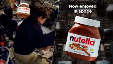 Un bote de Nutella se coló en el directo de Artemis II desde Orión, entonces muchos pensaron lo mismo: publicidad encubierta