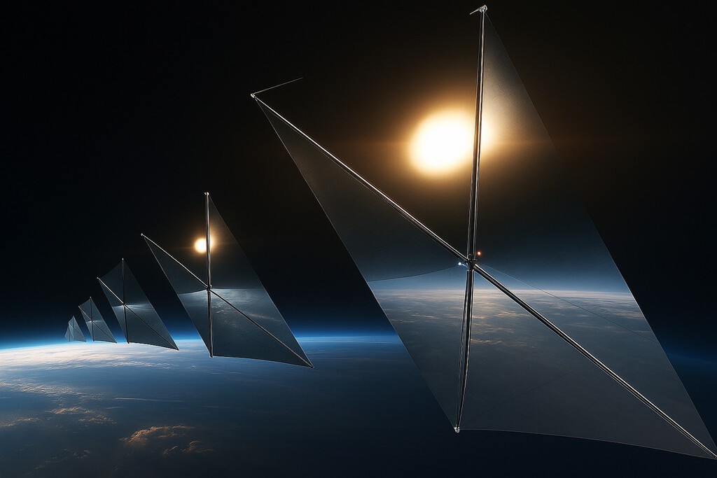 Una empresa quiere vender luz solar a demanda utilizando unos gigantescos espejos en el espacio. Tenemos  preguntas