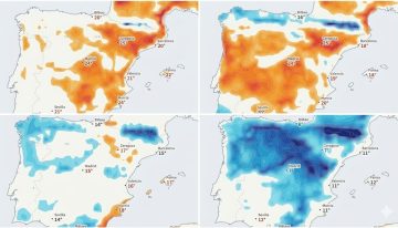 En dos días llega a España un cambio radical del tiempo: de temperaturas propias de junio a nieve a 700 metros y mínimas de 6 grados