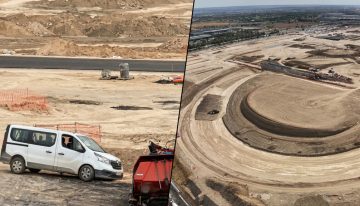 El primer «piloto» del MadRing no han sido Alonso ni Sainz: han sido cuatro obreros en una furgoneta y han terminado estrellados