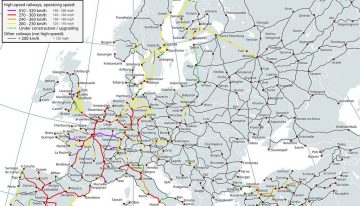 La cobertura de trenes de alta velocidad en Europa, en un revelador mapa