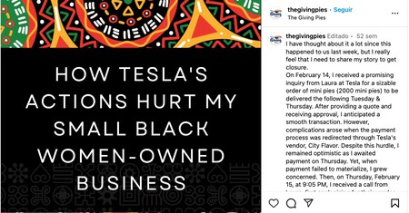 Publicación de Giving Pie en Instagram