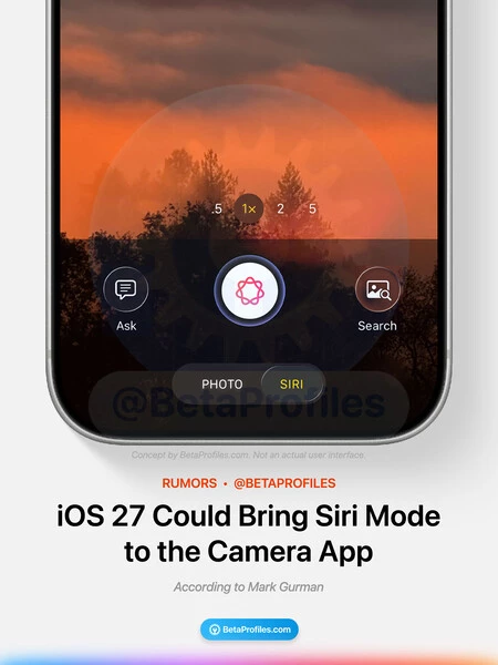 Cámara iOS 27