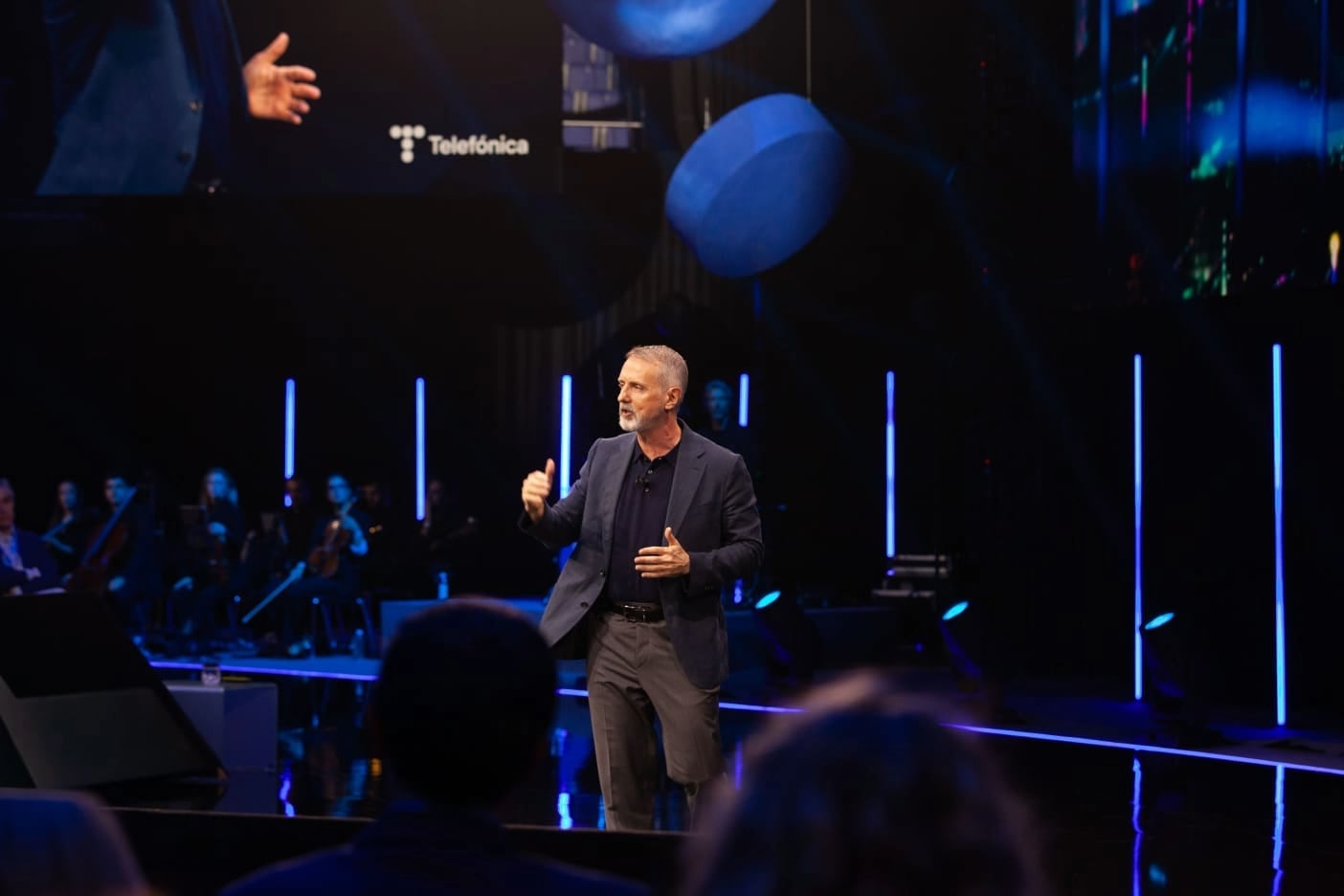Marc Murtra, en la reunión de directivos de Telefónica, en Madrid, este miércoles.