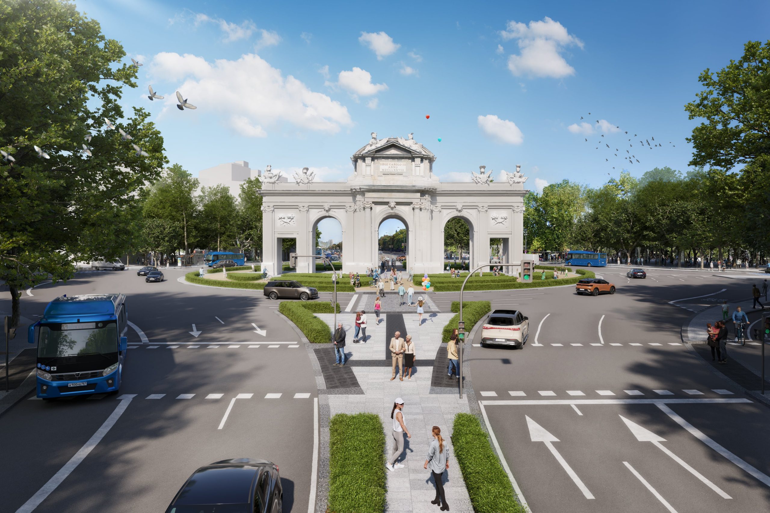 Imagen del proyecto del Bulevar que unirá la Plaza de Cibeles con la Puerta de Alcalá.