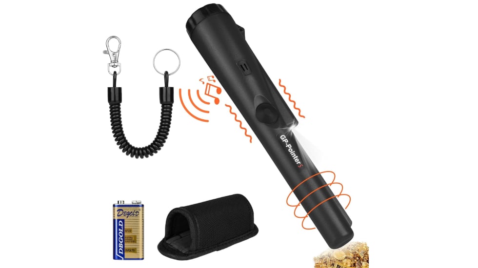 Detector de metales de mano con peso inferior a 200 gramos.