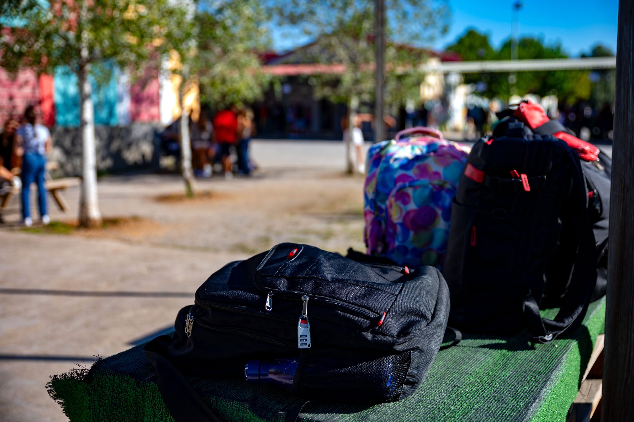 Patio de un instituto de Barcelona.
